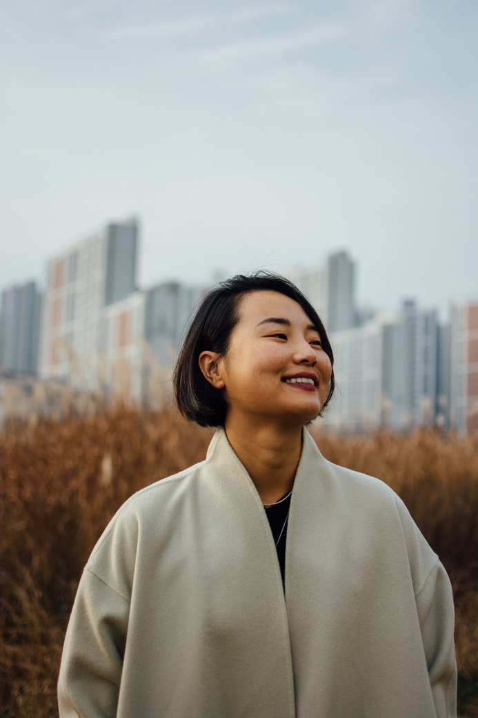 Portrait of Woman Outdoors in Autumn